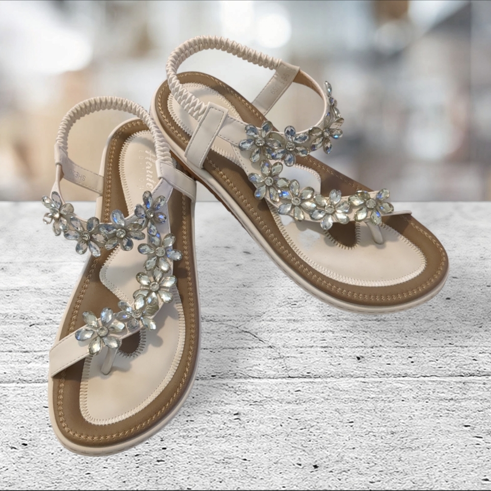 Haute edition slip on sandals size 9